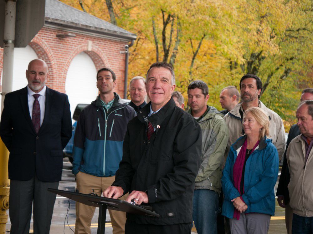 Gov. Phil Scott at East Richford - Sutton International Bridge